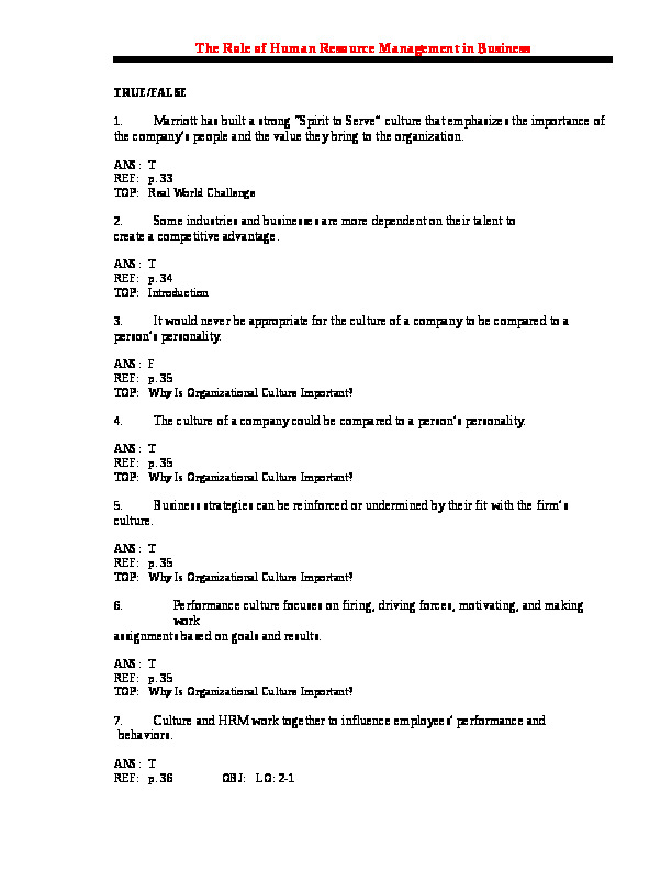 Human Resource Management In Business docx Biology Forums Resource 