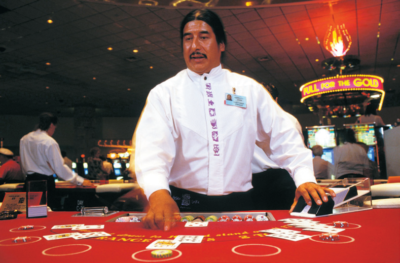 Native American casinos remain a topic of both controversy and envy. Shown here is Corey Two Crow as ...