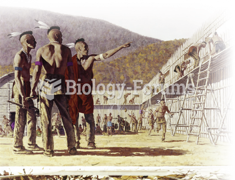 This depiction breaks stereotypes, but is historically accurate. Shown here is an Iroquois fort. Can ...