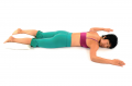 Lie prone with your head turned to one side. Put your arms out to your sides and bend your elbows at ...