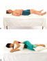 a) Using a soft pillow rather than a hard bolster under the knees will reduce pressure on the back ...