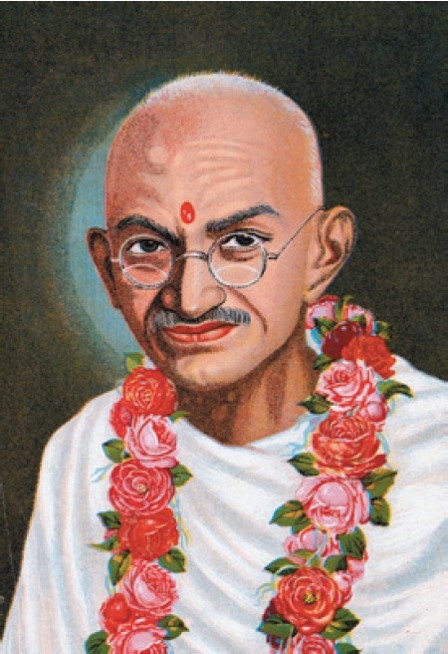 Mohandas Gandhi (1869–1948). 