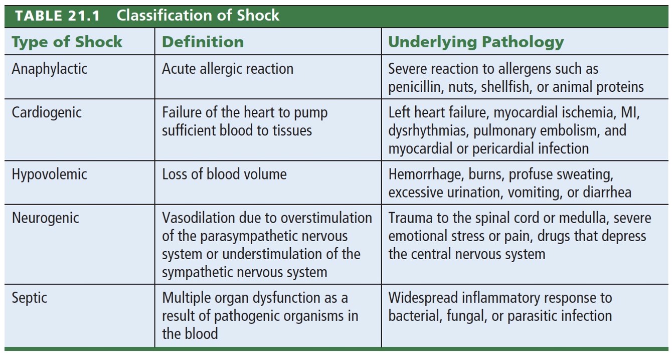 Classification of Shock 