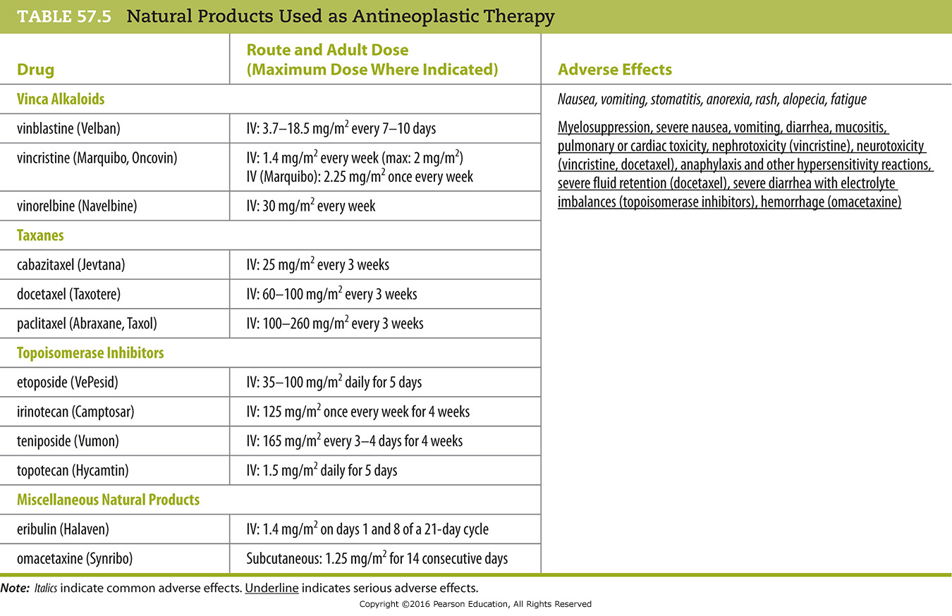 Natural Products Used as Antineoplastic Therapy