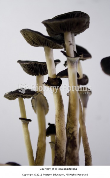 Psychoactive substances: (left) Psilocybin is obtained from a species of mushroom; (right) LSD is ...