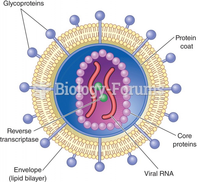 Structure of the human immunodeficiency virus (HIV).