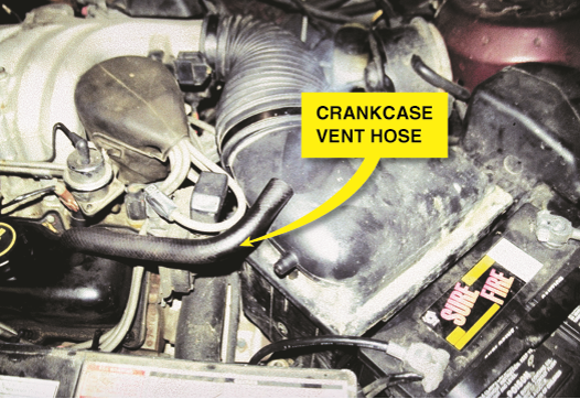 Blowby gases coming out of the  crankcase vent hose. Excessive amounts of  combustion gases flow ...