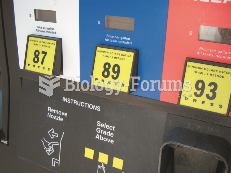 A pump showing regular with a pump octane of 87, plus rated at 89, and premium rated at 93. These ...