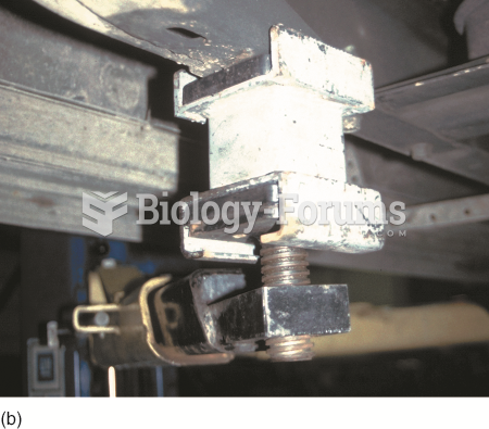 A view from underneath a Chevrolet pickup truck showing how the pad extensions are used  to attach ...