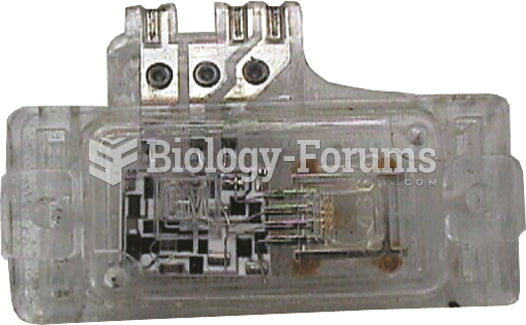 A plastic MAP sensor used for training purposes showing the electronic circuit board and electrical ...