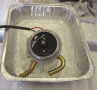 Using an ice bath to test the fuel temperature sensor.