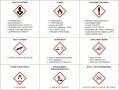 The OSHA global hazardous materials labels.