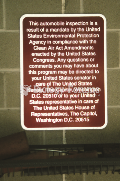 Photo of a sign taken at an emissions  test facility.