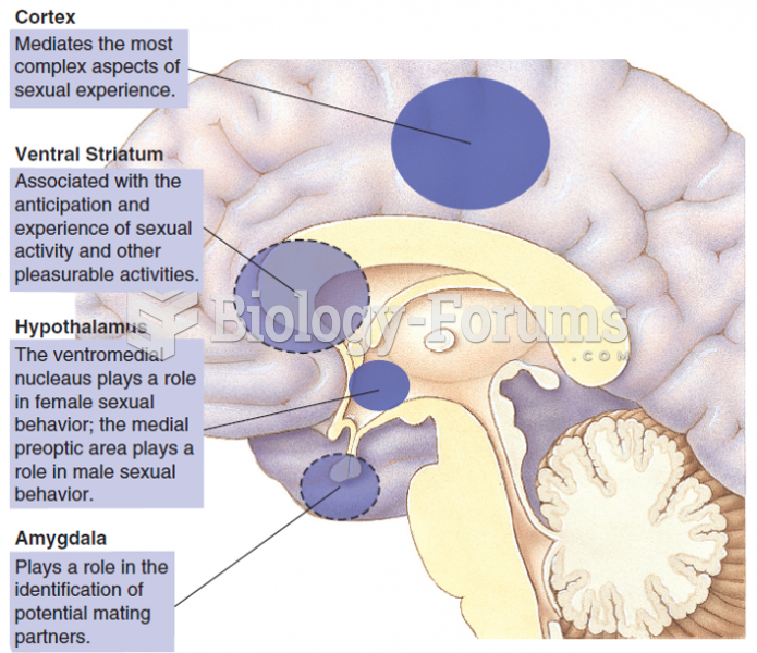 The cortex, hypothalamus, amygdala, and ventral striatum: their putative roles in sexual activity. ...