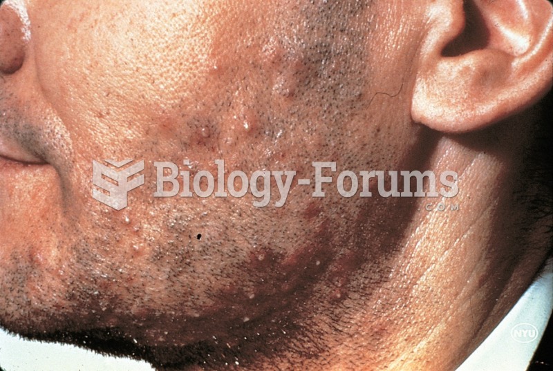 The lesions of folliculitis are pustules surrounded by areas of erythema.