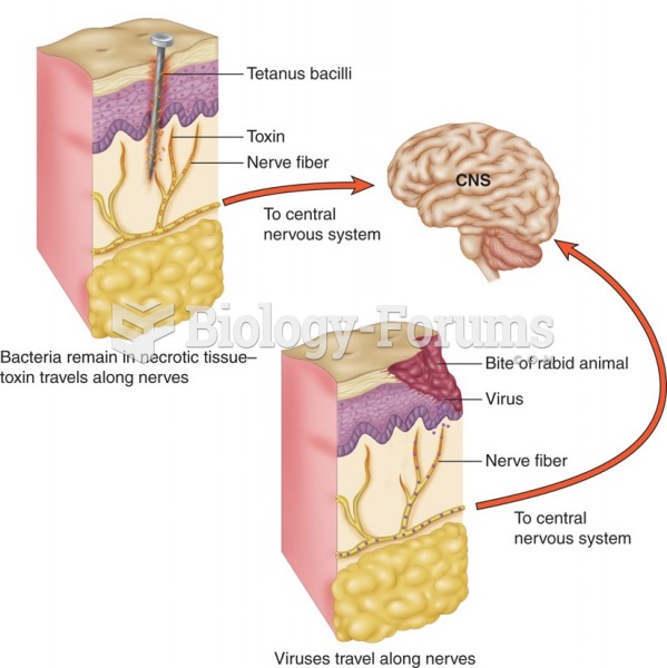 Nerve involvement in tetanus and rabies.