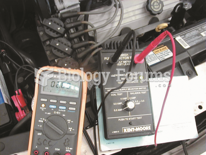 An injector tester being used to  check the voltage drop through the injector while the tester is ...