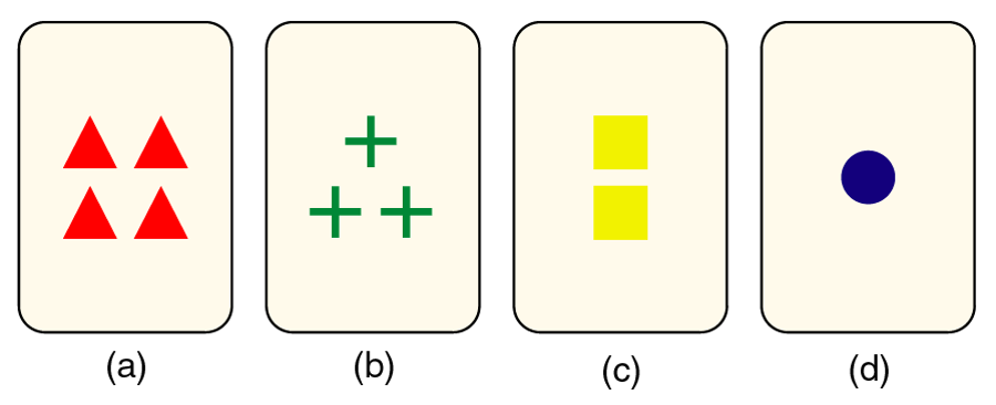 Examples of the Types of Cards Used in a Test of Inductive Reasoning