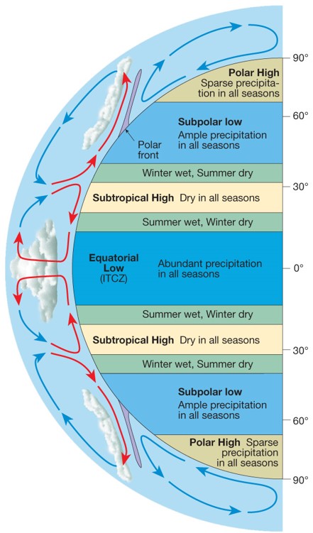 Global Distribution of Precipitation