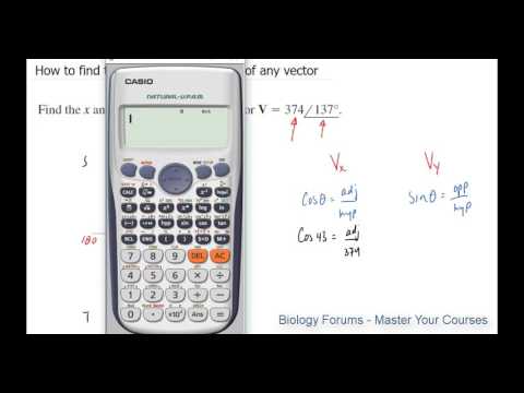 How to find the X and Y components of any vector