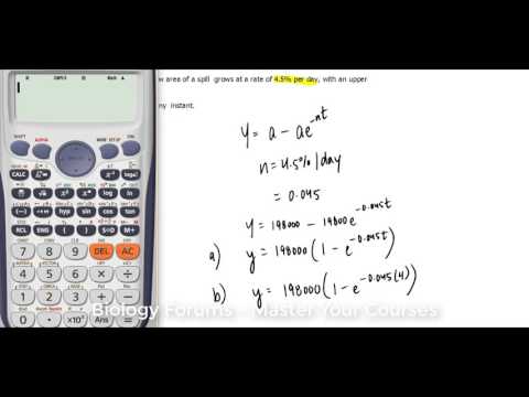 Write the equation for the population y at any instant