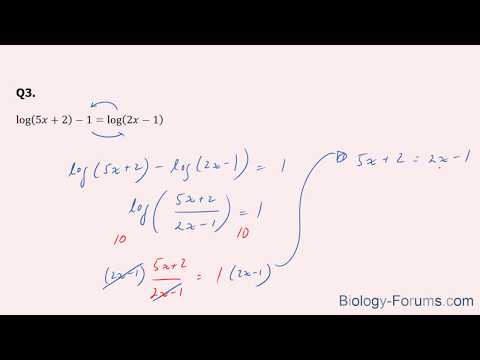 How to solve logarithmic equations 