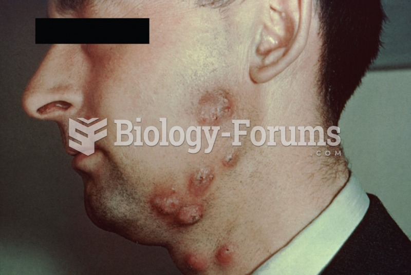 Cutaneous granulomatous lesions on the face of a man suffering from a dermatophytic infection. 