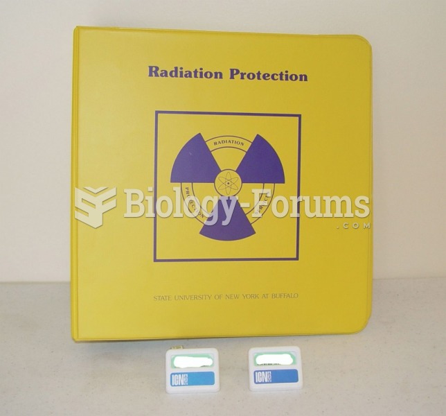 Radioactive protection services record book and two badge-style dosimeters.