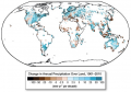 Change in Annual Precipitation Over Land, 1901-2010