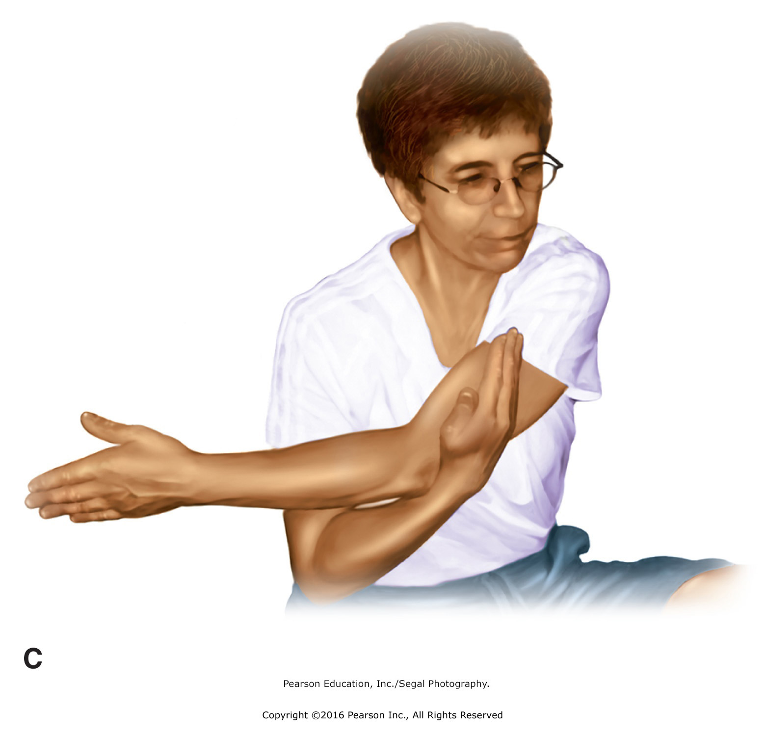 Shoulder Stretch by Horizontal Flexion of Arm. 