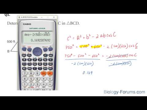 How to use the cosine law to solve a triangle 