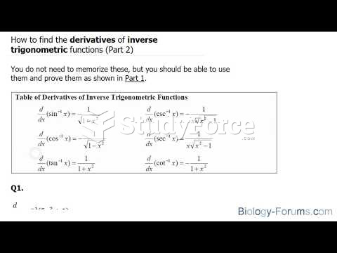 How to find the derivatives of inverse trigonometric functions (Part 2)