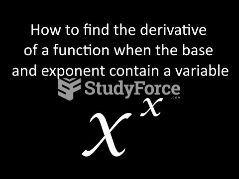 How to find the derivative of a function when the base and exponent contain a variable x^x 