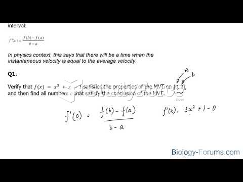 How to use the mean value theorem in calculus 
