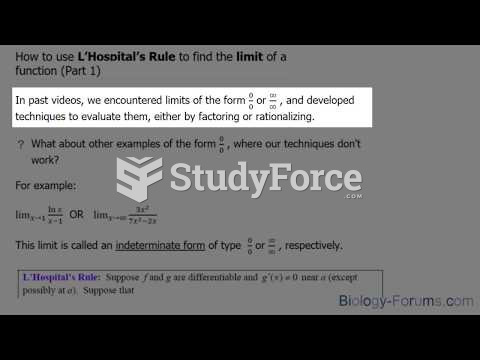 How to use L’Hospital’s Rule to find the limit of a function (Part 1)