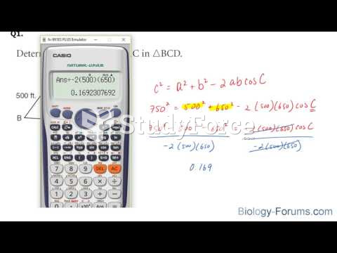 How to use the cosine law to solve a triangle 