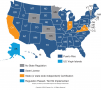 States that require licensing or certification. 	Graphic provided by Associated Bodywork & ...