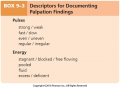 Descriptors for Documenting Palpation Findings Cont.