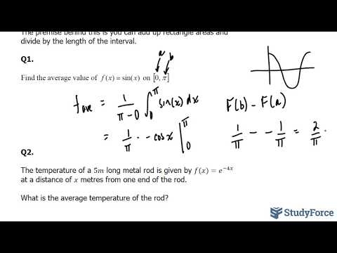 How to find the average value of a function 