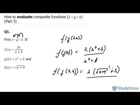 How to evaluate composite functions (f∘g∘h) (Part 3) 