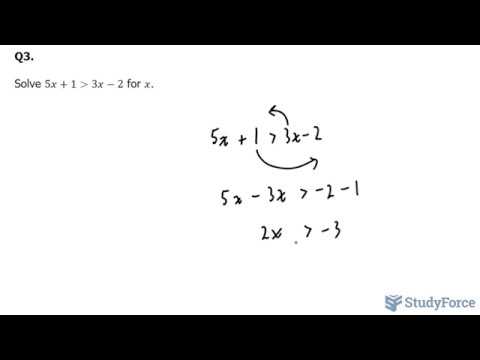 How to solve for inequalities (Part 1) 