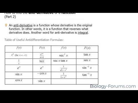 How to find the anti-derivative of a function (Part 2) 