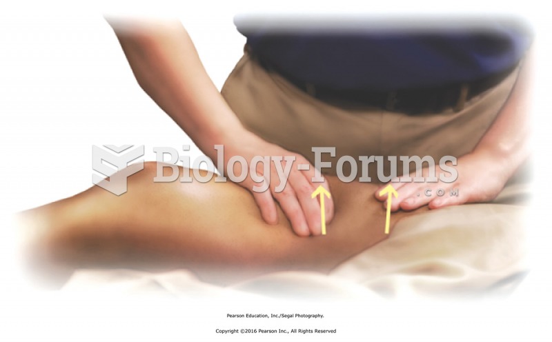 Apply two-handed kneading to quadriceps, adductor, and abductor muscles of the thigh.