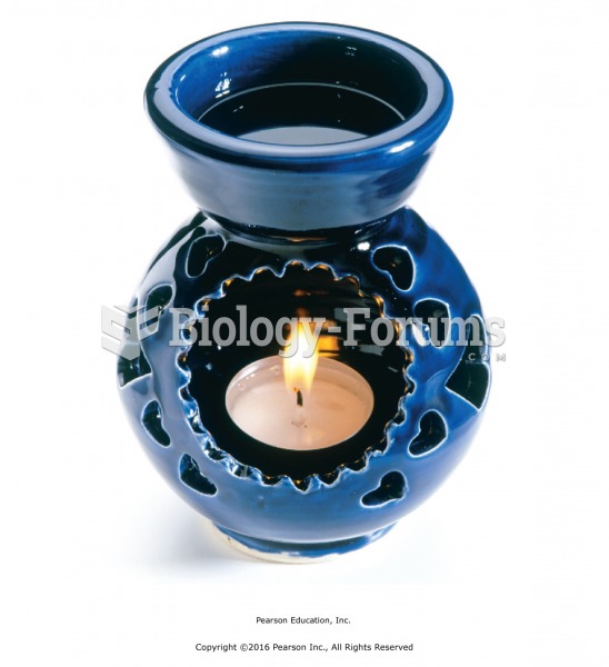 Aromatherapy diffuser. The warmth of the candle releases the properties in the essential oils.