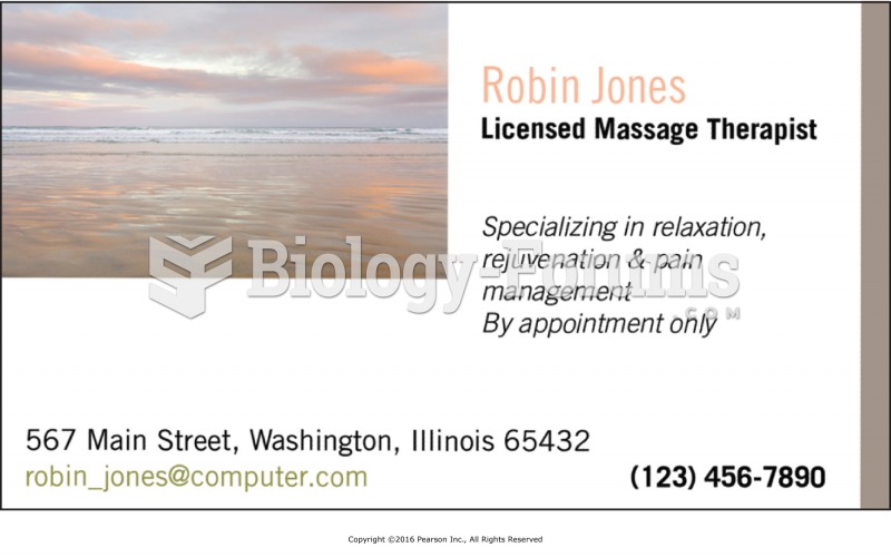 Sample of a business card design.