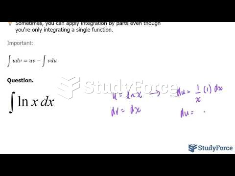 How to apply integration by parts on a single function 