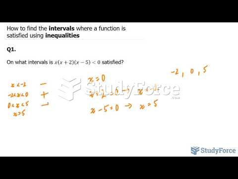 How to find the intervals where a function is satisfied using inequalities 