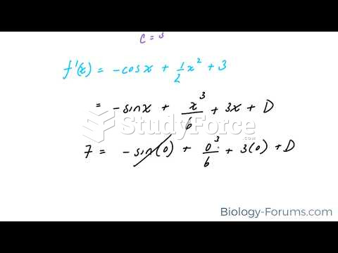 How to find the constant (C) after finding the anti-derivative 