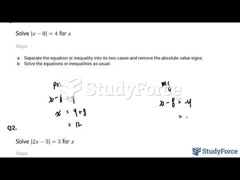 How to solve equations involving absolute values 