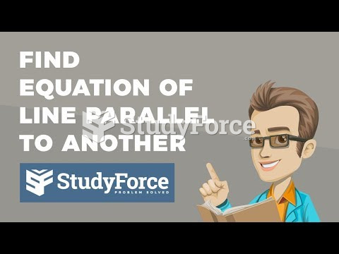 How to find the equation of a line that is parallel to a line passing through a point